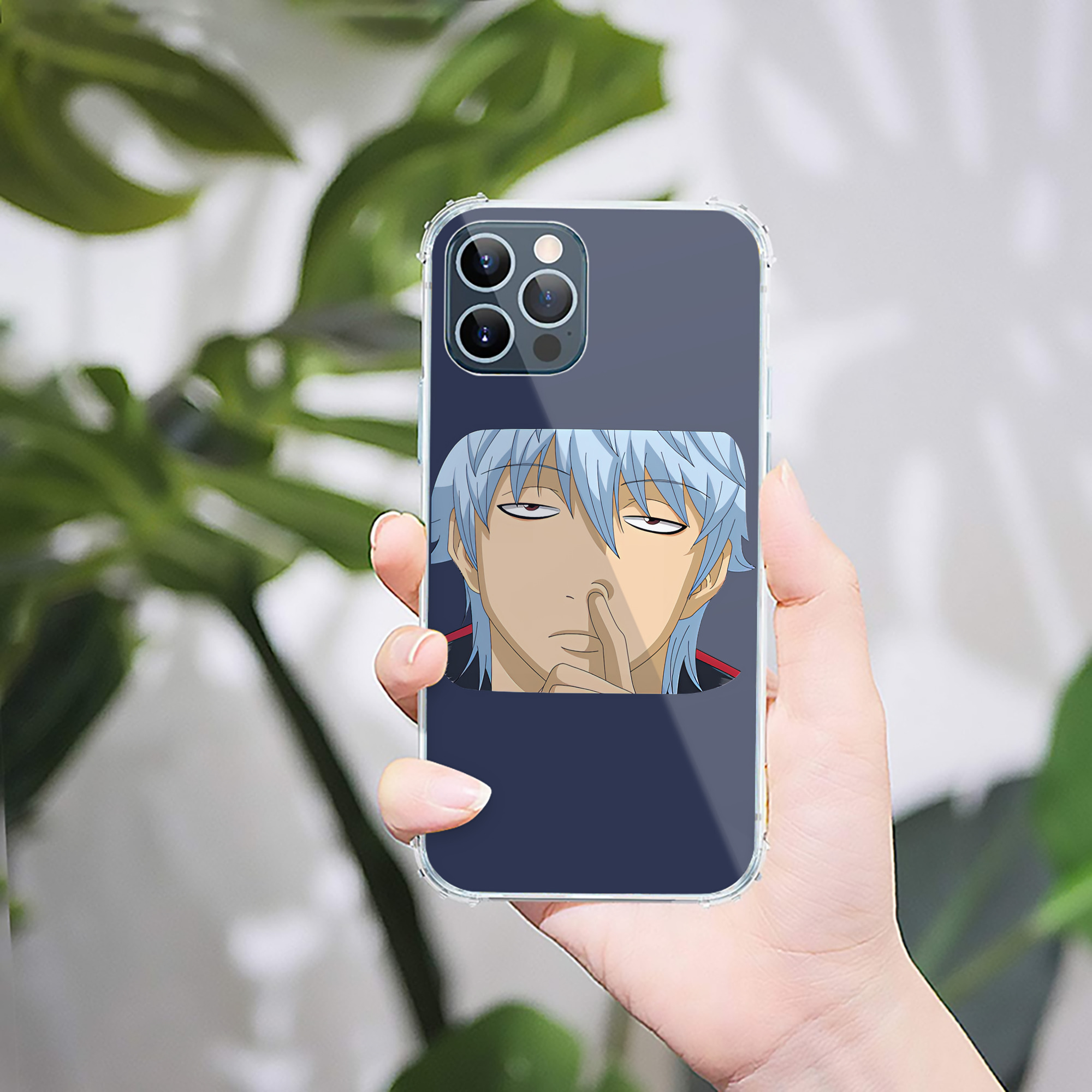 （画像用） ぎんたま 坂田銀時（さかたぎんとき） 神楽 志村新八（しむら しんぱち） GINTAMA Sakata Gintoki Kagura Shimura Shinpachi 【iPhone 12シリーズ対応】透明スマホケース（クリアソフトケース）